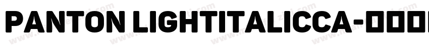 Panton LightitalicCa字体转换